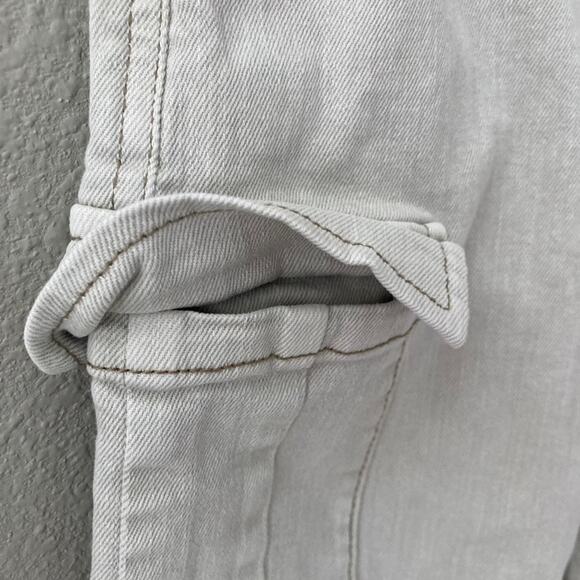 Art Class Wide Leg Cargo Jeans - White/Grey - 8 - Picture 4 of 8